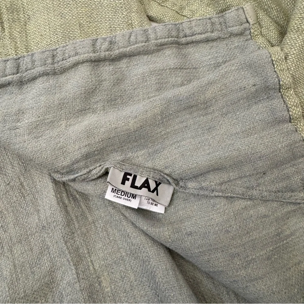FLAX Linen Snap Front Jacket Size Medium